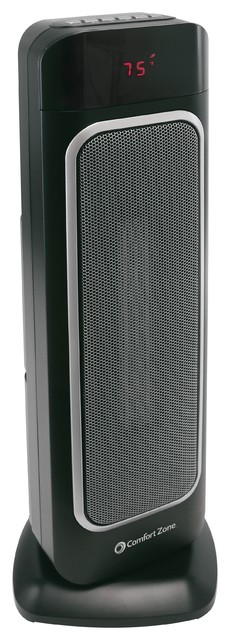 Comfort Zone 23 Ceramic Tower Heater Digital Black Space