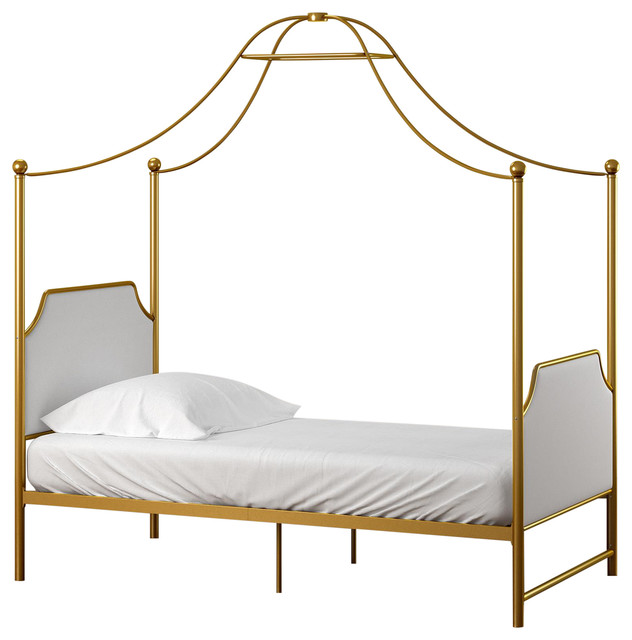 Gold Metal Canopy Bed Frame 54, Twin Xl Canopy Bed Frame