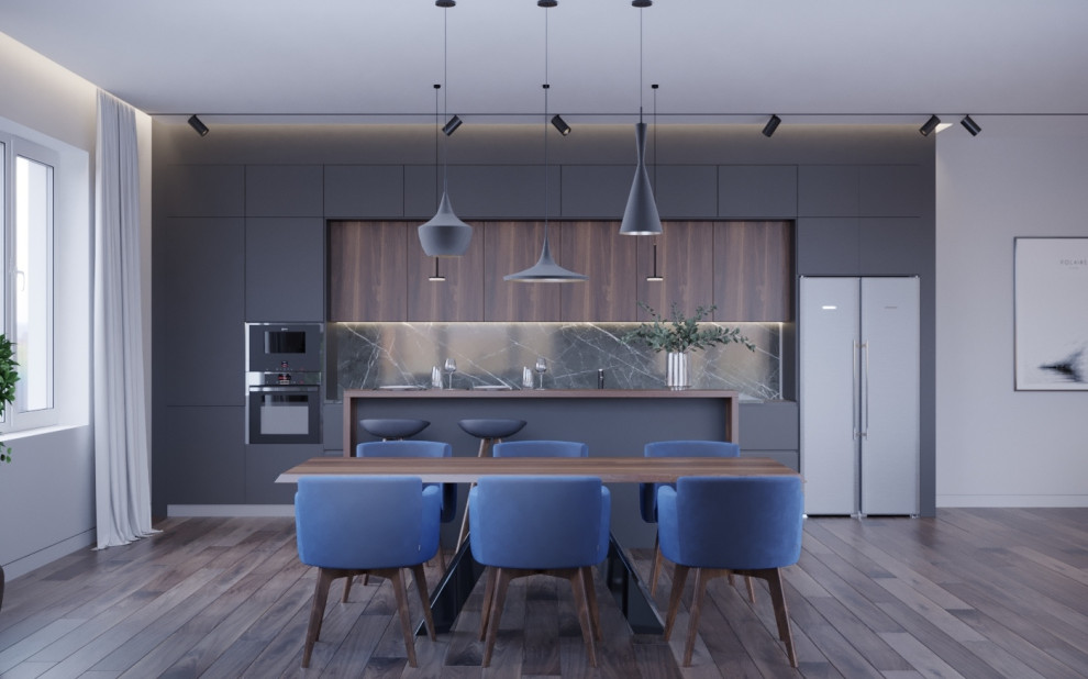 Кухня. Дизайн-проект коттеджа в Московской области