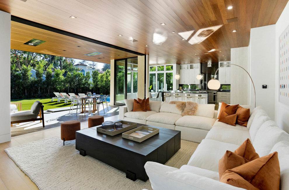 Design ideas for a contemporary living room in Los Angeles.