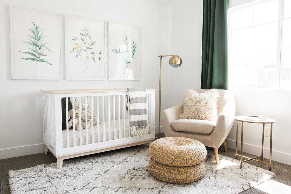 Inspiration for a transitional nursery in Salt Lake City.