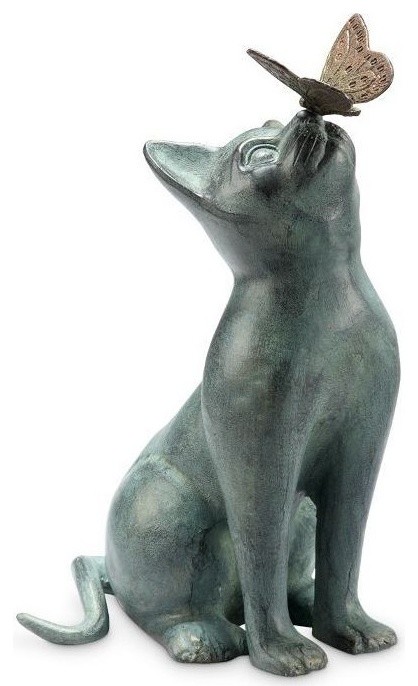 Curiosity Cat Garden Sculpture