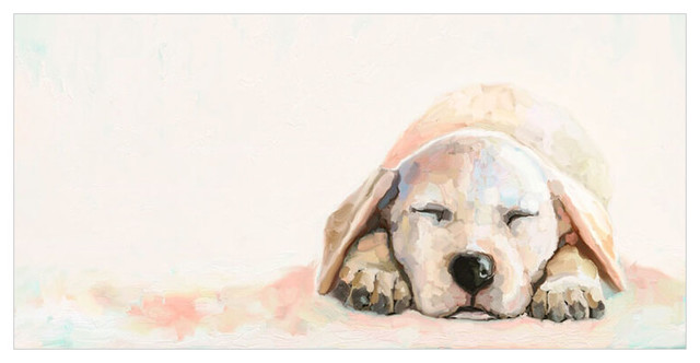 yellow lab canvas art