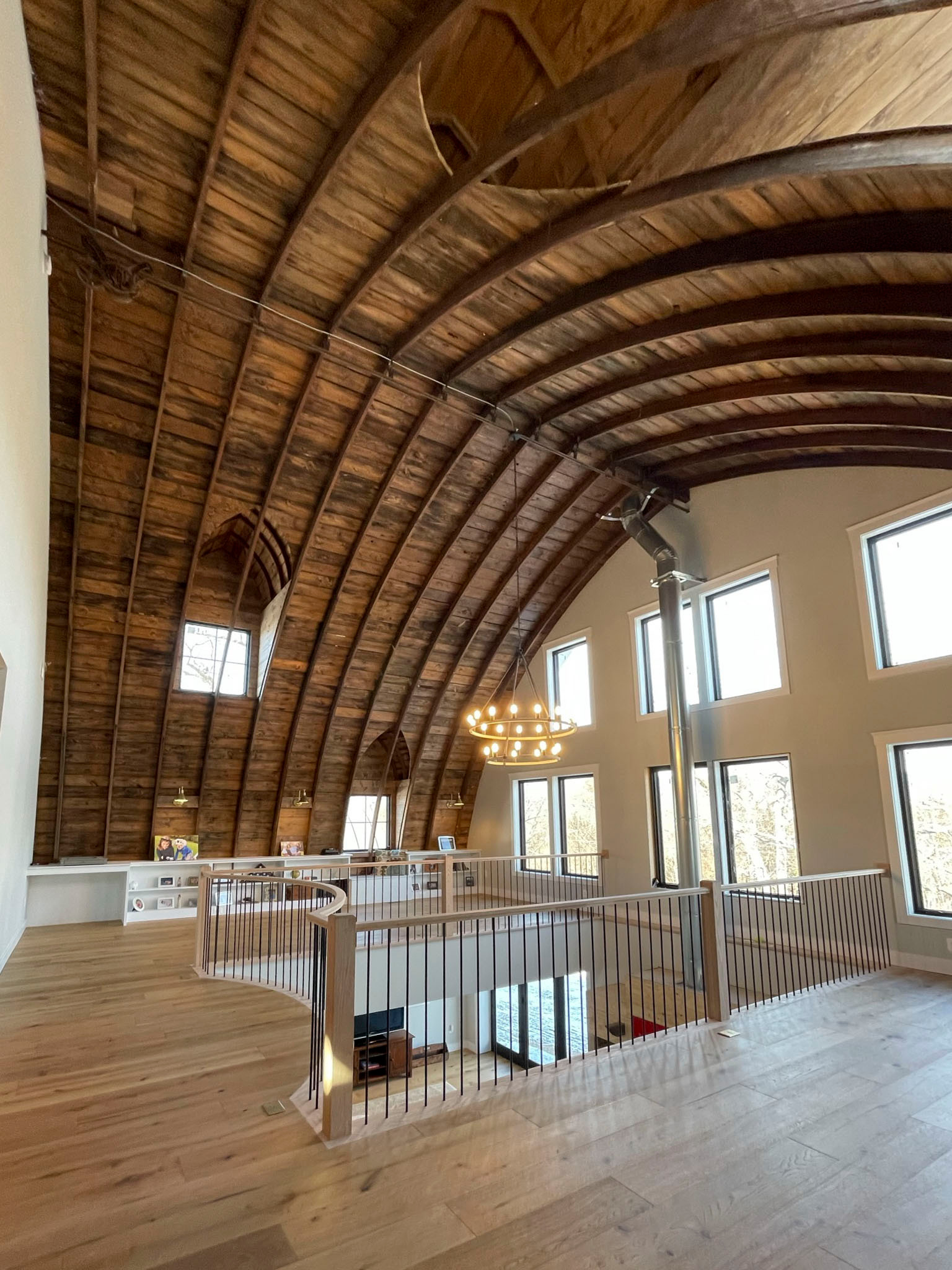 102_Straight-Freestanding Stairs/Landing in Barn Style Home, Leesburg VA 20175