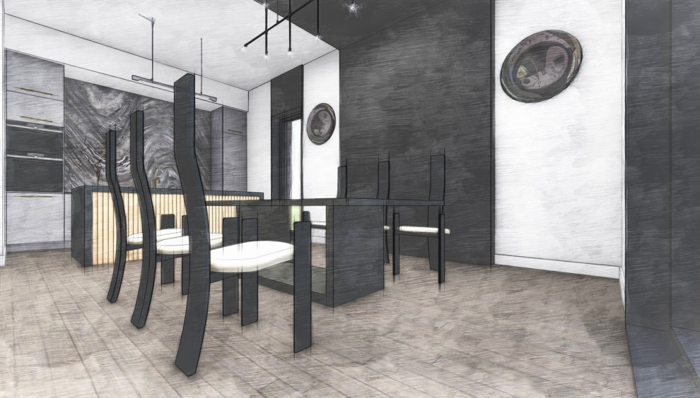 Проект "Контраст объемов" (Квартира на ул.Остоженка, 160 кв. м)