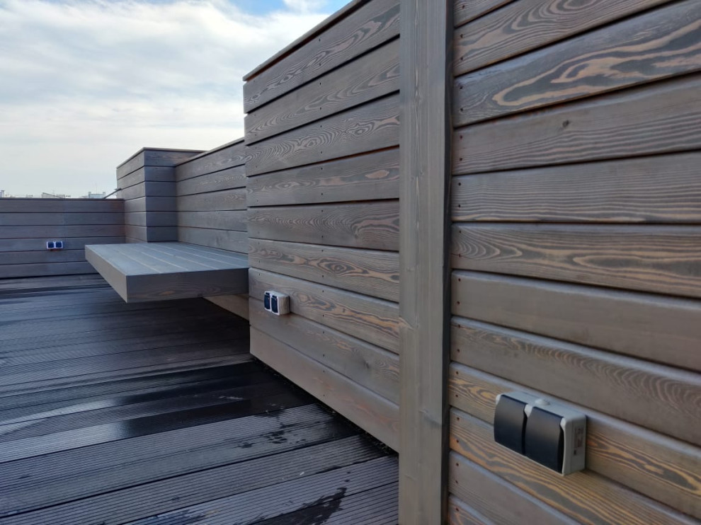 Терраса на крыше жилого дома