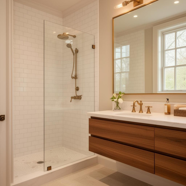 Transitional Guest Bath clasico-renovado-cuarto-de-bano