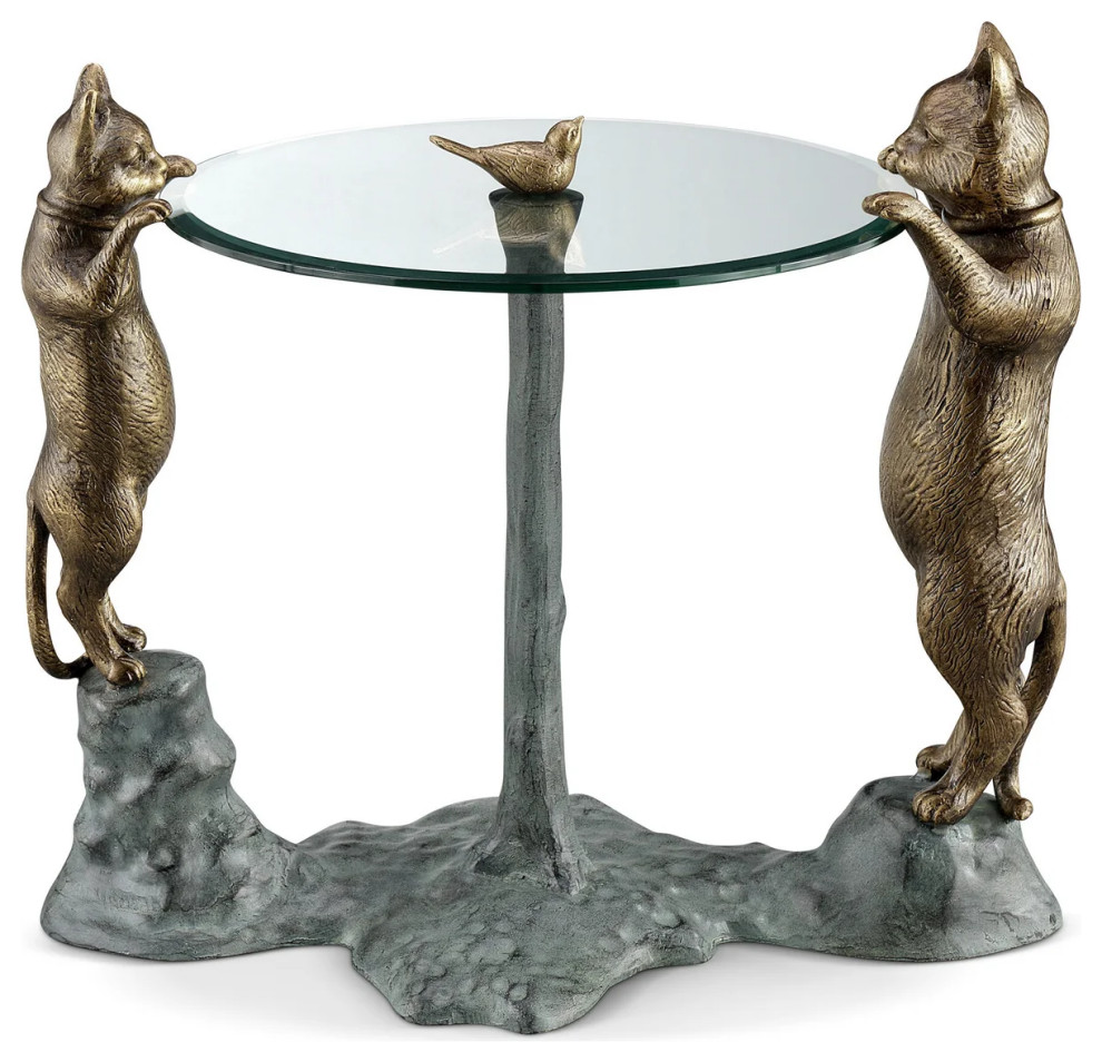 Curious Cats End Table Eclectic Side Tables And End Tables by SPI