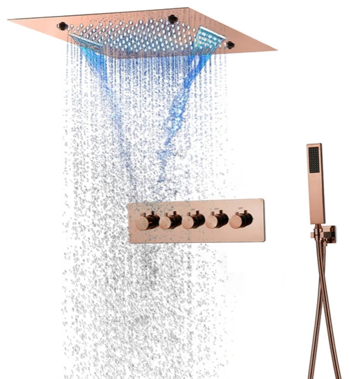 LED Musical Shower System, Hand Shower Contemporary Showerheads And