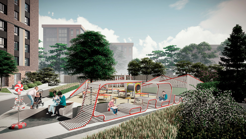 Концепция благоустройства и озеленения территории ЖК в Уфе