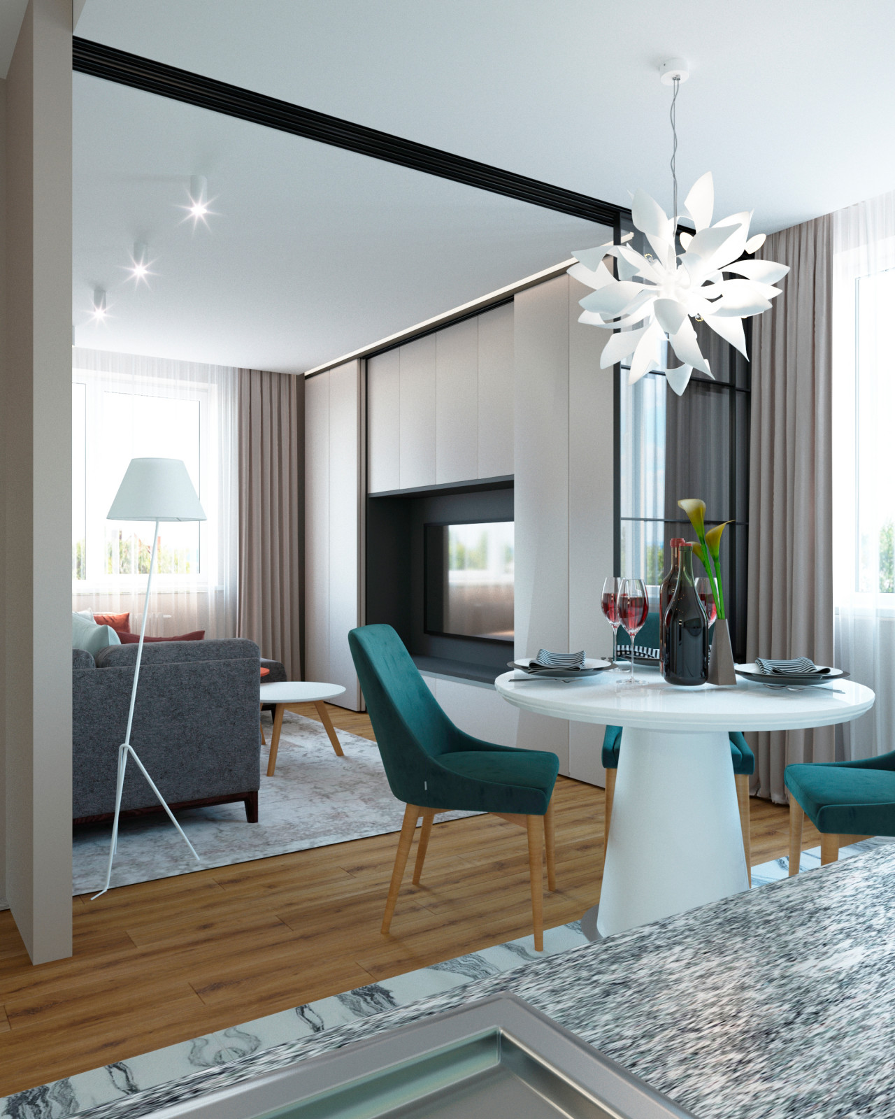 кухня-гостиная