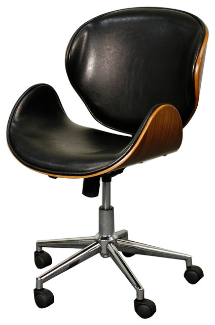 Zenon Office Chair Contemporary Chairs By Hedgele Zenon Desk Chair Black And Walnut