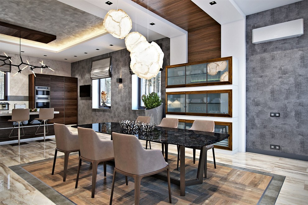 Дизайн интерьера кухни коттеджа в Санкт-Петербурге