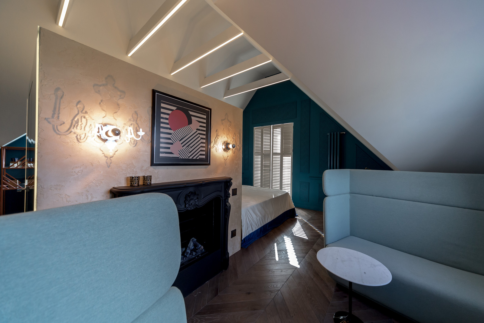 Спальня с гардеробной в Кубе