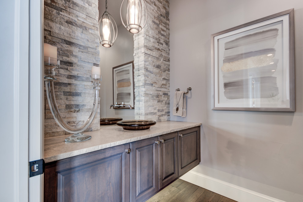 Inspiration for a transitional home design remodel in Denver