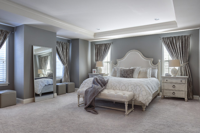 Elegant Grey Bedroom Sweet Nursery Transitional