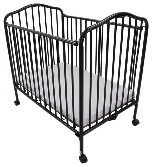 La Baby Crib, Black Transitional Cribs by