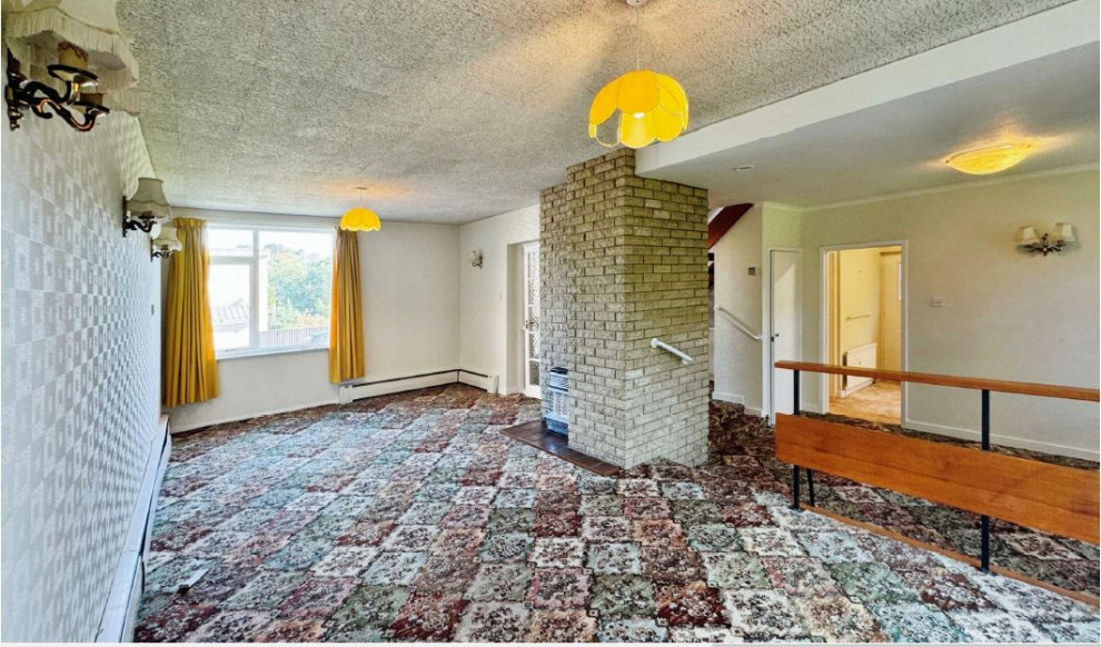 Before — original living room, Rectory Park, Morpeth