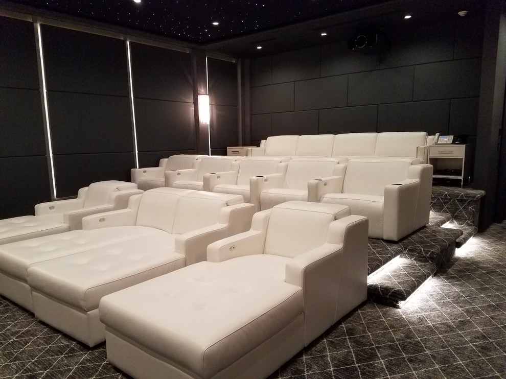 Inspiration for a home theater remodel in New York