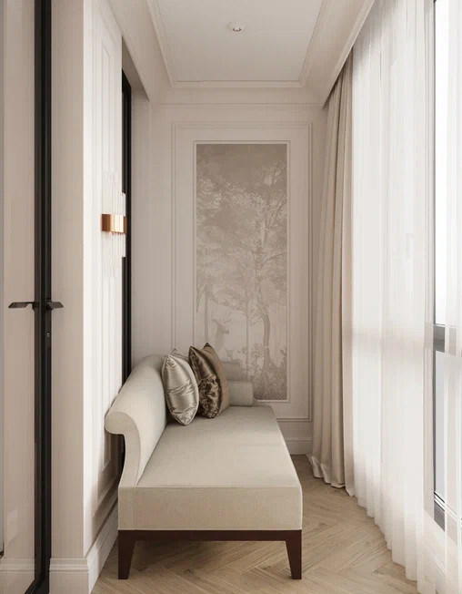 Светлая квартира 112,55 м² в современном стиле