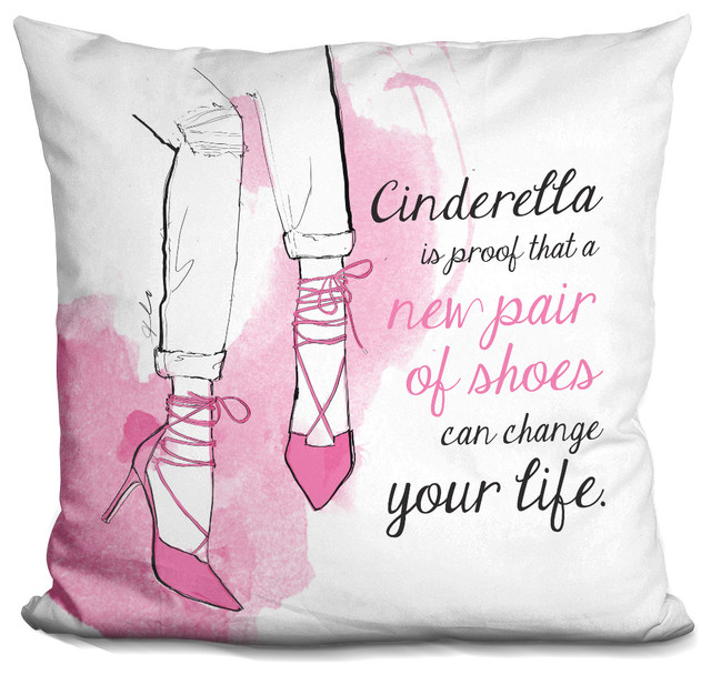 Cinderella Shoes Decorative Accent Throw Pillow Contemporary