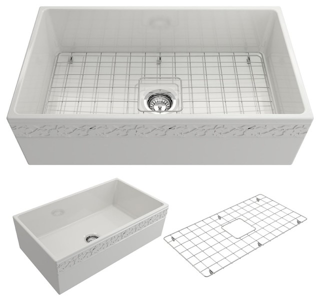 Bocchi Vigneto A Front Fireclay 33 Inch Single Bowl Kitchen Bocchi Vigneto A Front Fireclay 33