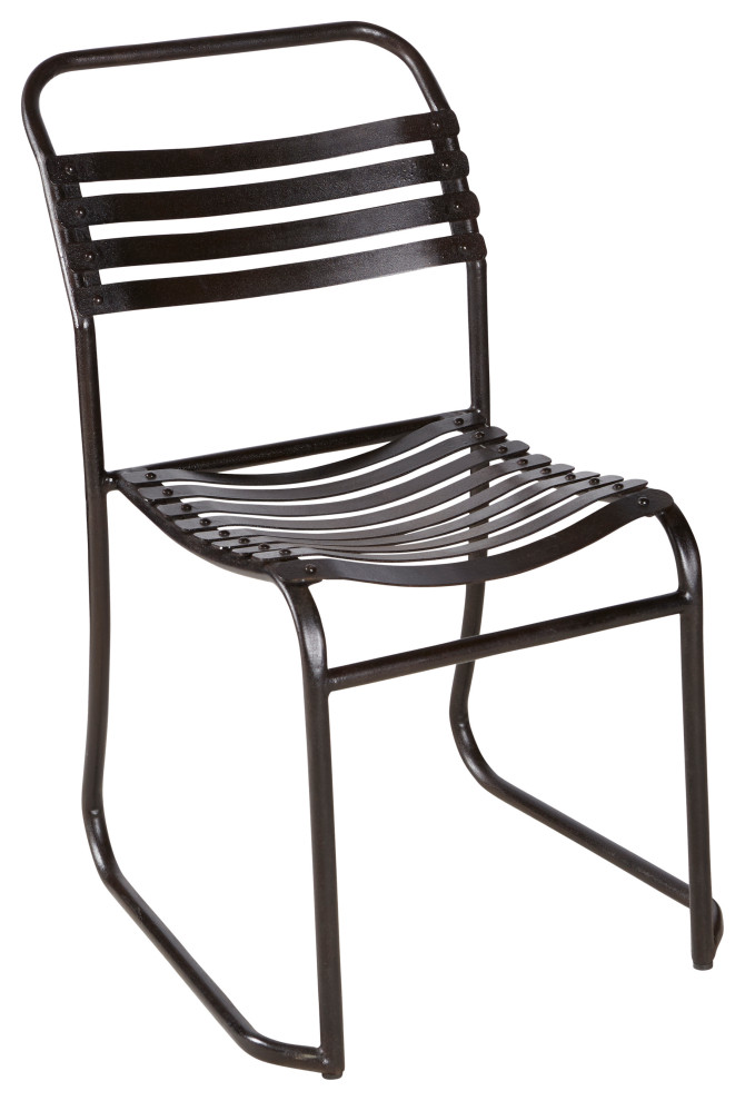 Rubber Slatted Stacking Chair, PC Industrial Armchairs And Accent