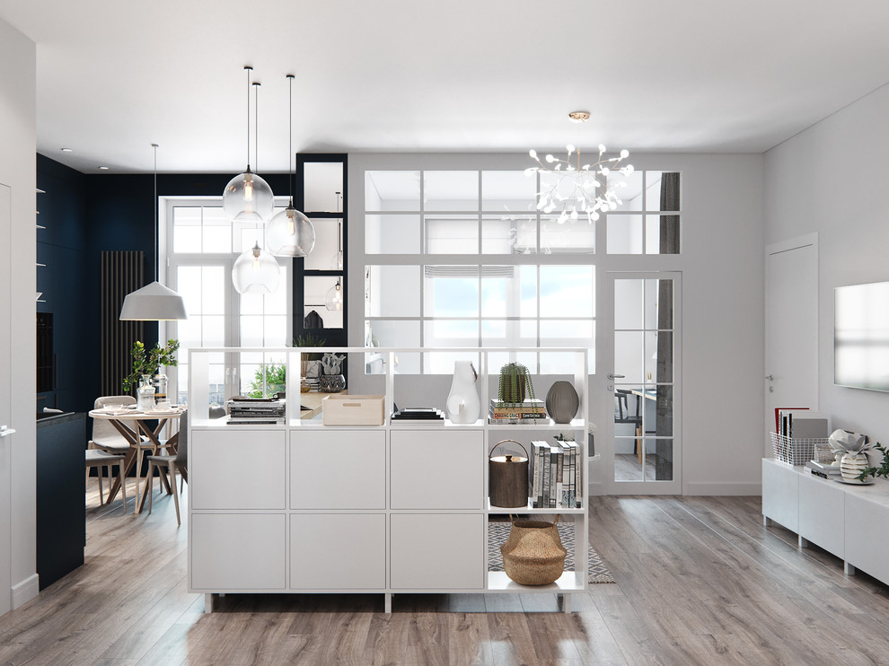 Белая квартира на набережной в ЖК Ривер парк