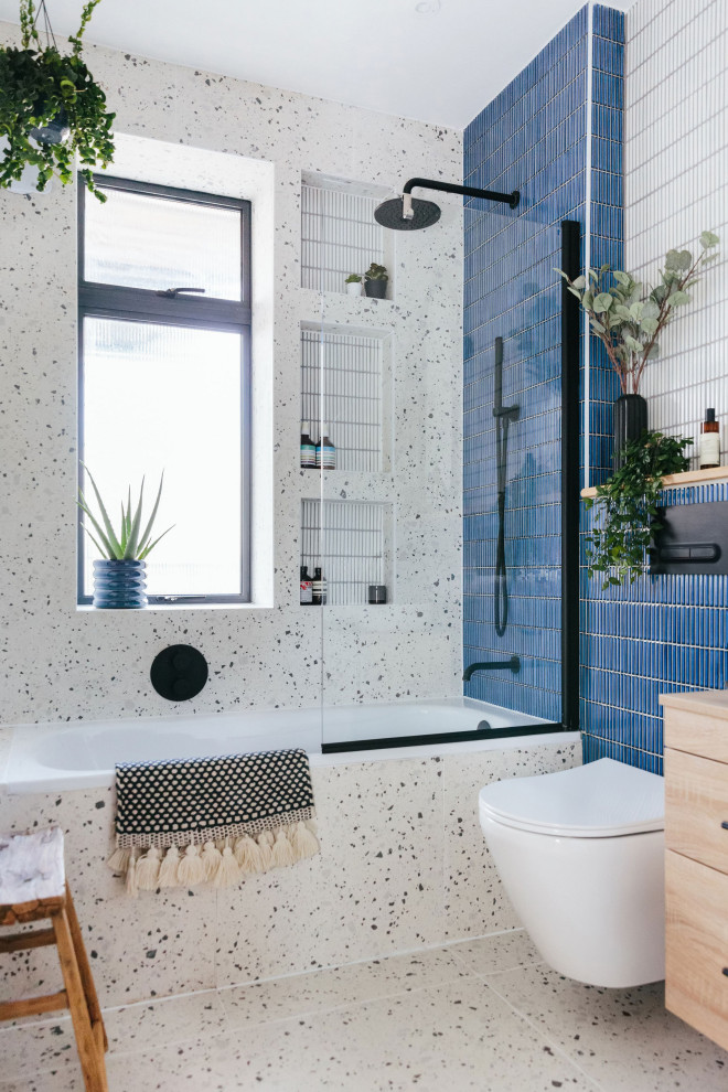 Light and Bright Blue Bathroom Contemporary Bathroom London by My Bespoke Room Houzz