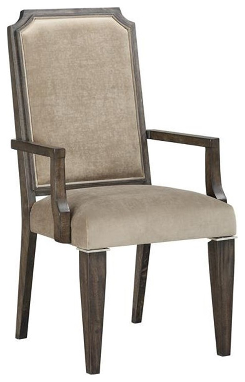 ACME Peregrine Arm Chair, Set-2, Fabric and Dark Brown - Transitional ...