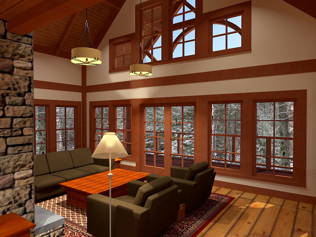 Ammonoosuc Cabin rustic-rendering