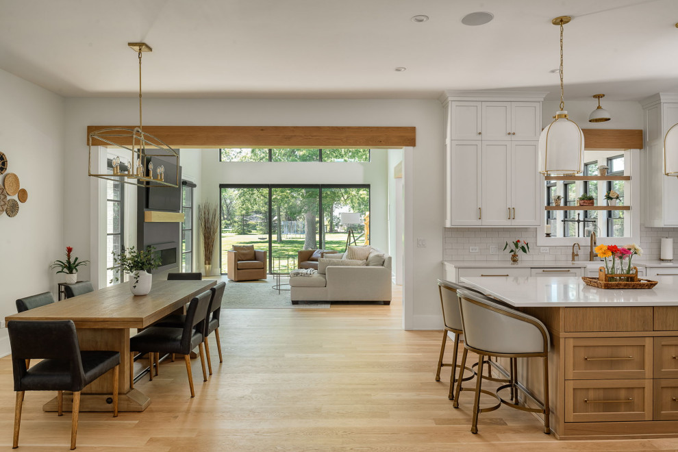 Transitional home design photo in Chicago