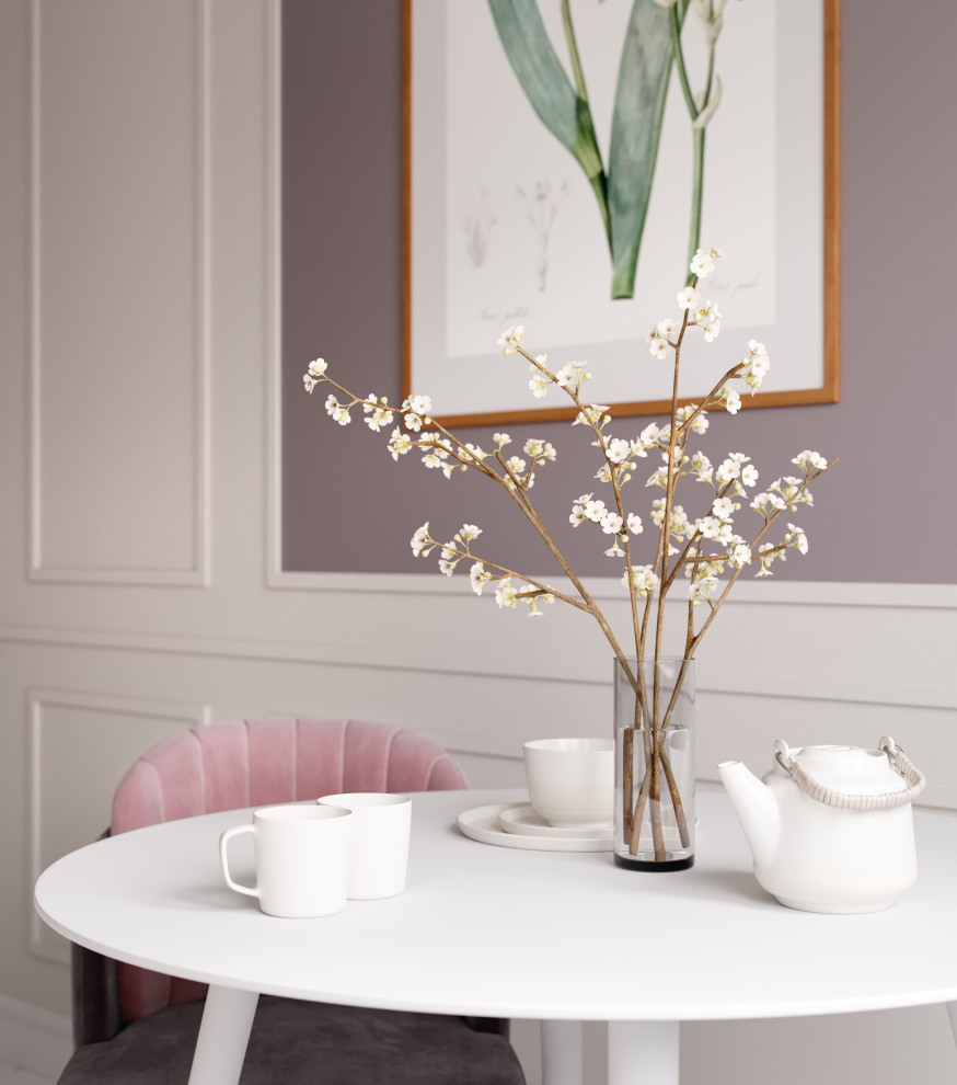 Сиреневая квартира для мамы и дочки