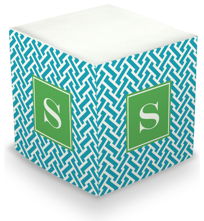 Sticky Memo Cube Stella Single Initial, Letter U