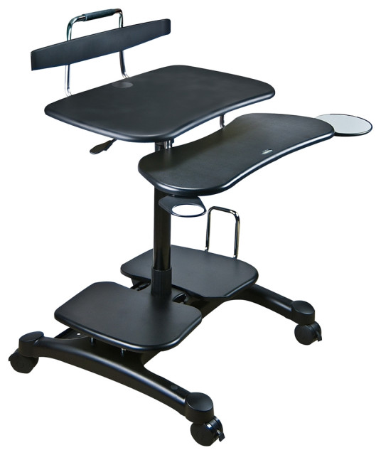 Sit/Stand Mobile Pc Workstation - Contemporary - Desks And Hutches - by ...