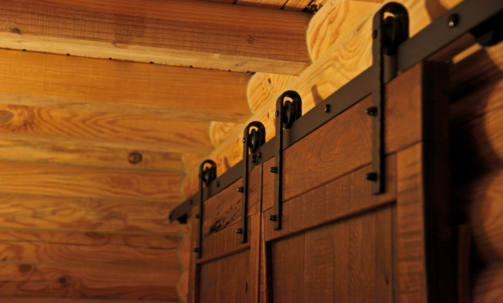 Example of a mountain style home office design in Atlanta