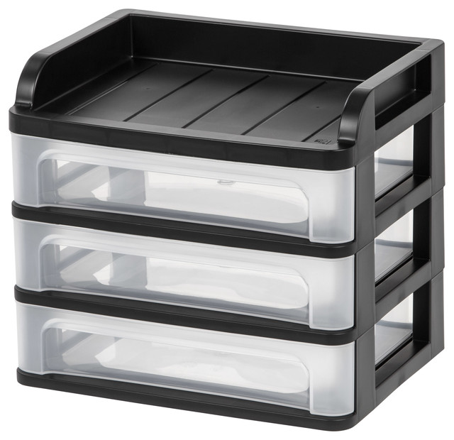 Small Desktop Drawer System Contemporary Desk Accessories by IRIS USA, Inc.