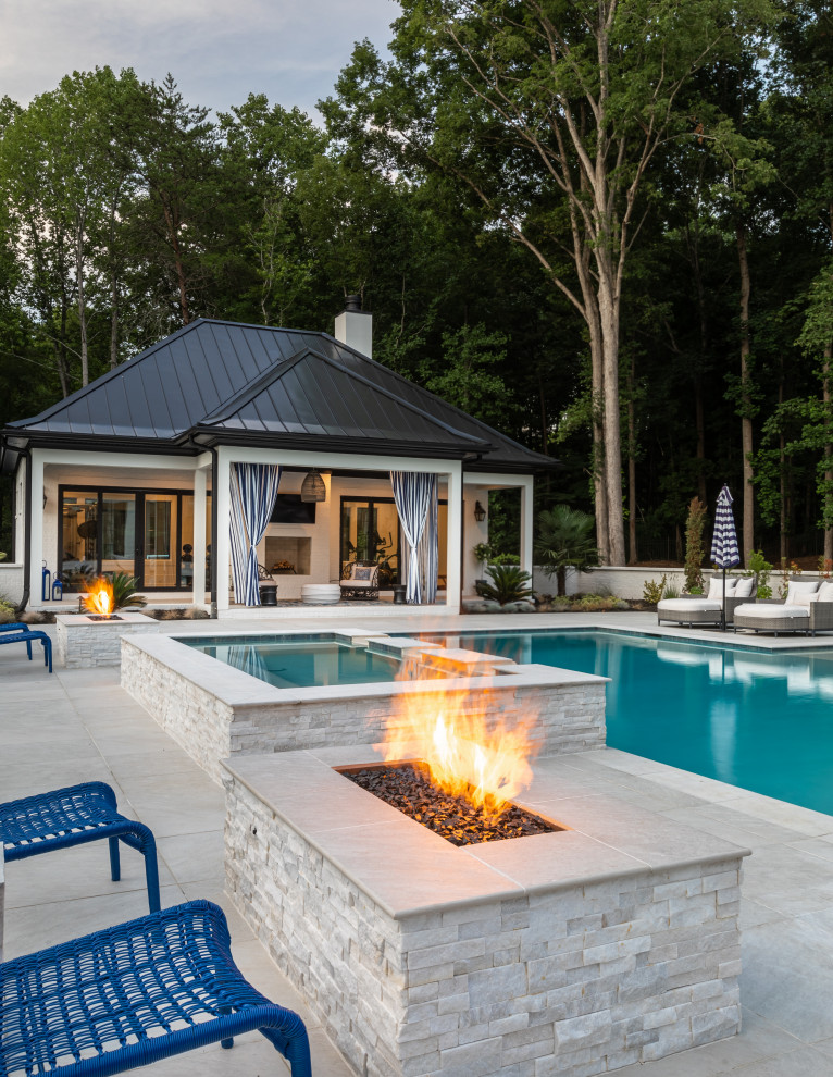 Design ideas for a transitional pool in Charlotte.