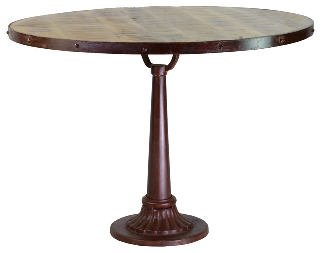 Reclaimed Mango Wood Iron Dining Table Traditional Dining Tables