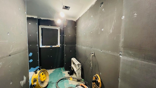 Before, during & after 3 piece washroom remdelling in Meadowvalle