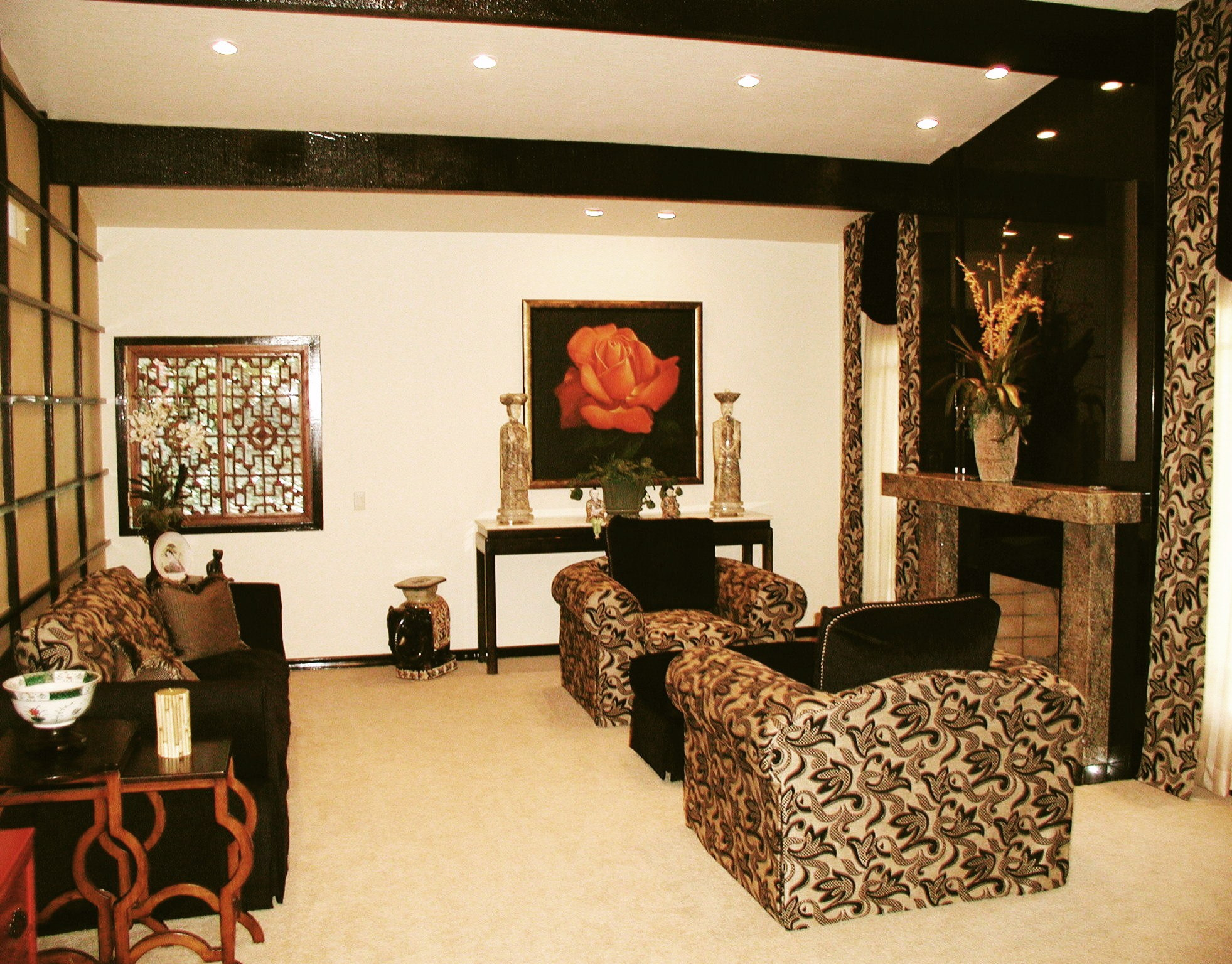 Asian Inspired Living Room