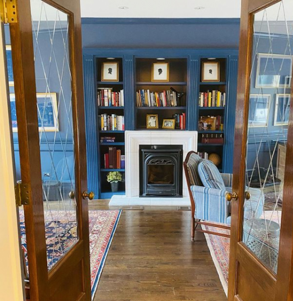 Blue Library Room - Chicago - by House of Fitzgerald | Houzz
