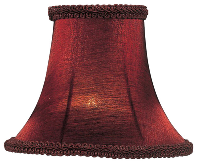 3x6x5 Chandelier Bell Lamp Shade Red Traditional Shades