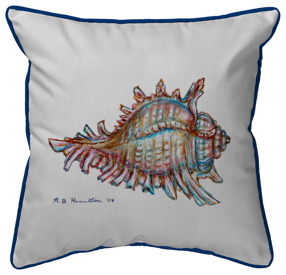 Conch Small Indoor/Outdoor Pillow 12x12 Set of Two, 12 inches x 12