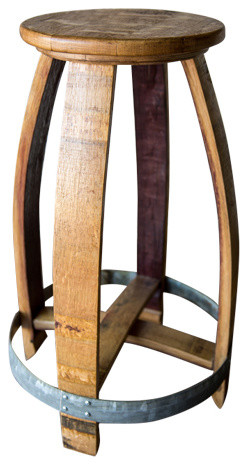 Wine Barrel Bar Stools Counter Houzz Wine Barrel Counter Stool Natural Finish