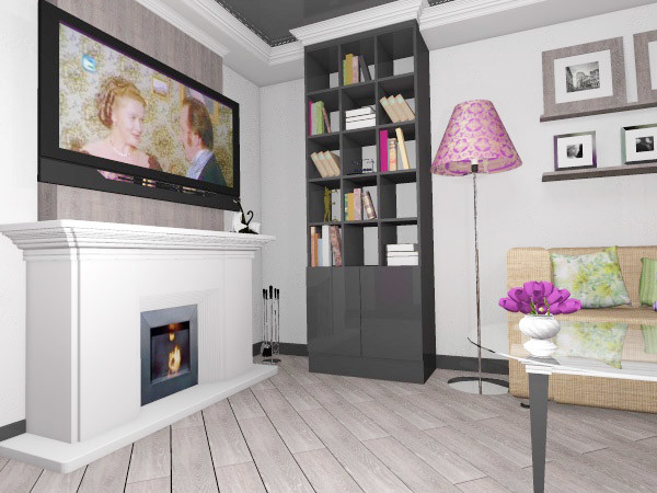 Дизайн-проект трехкомнатной квартиры. Гостиная