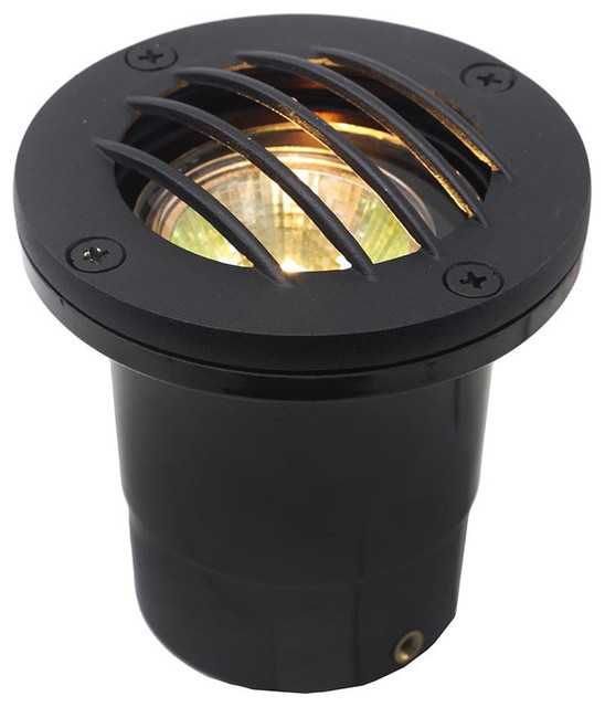 12V Composite Ground Well Light With Curved Grill Cover Contemporary Inground And Well