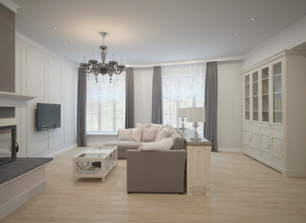 Современная классика - первый этаж коттеджа