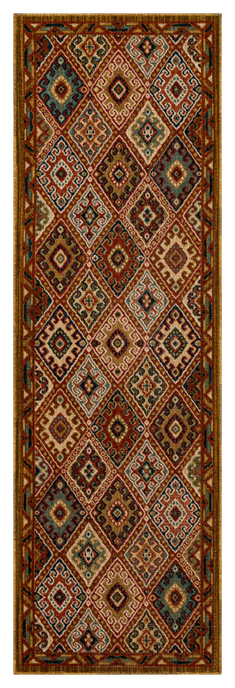 Mohawk Home Pine Row Red 2' 6" x 10' Area Rug