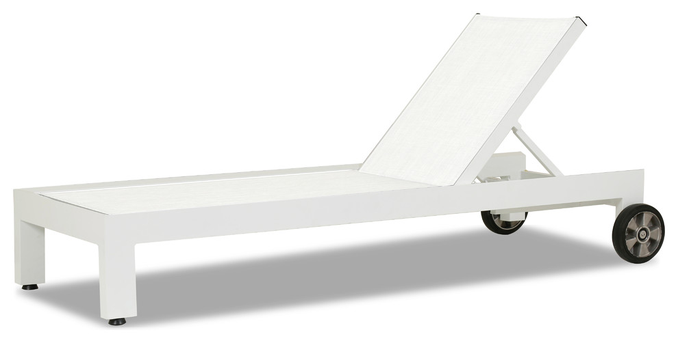 Newport Adjustable Chaise With sling, Textilene Cast Silver